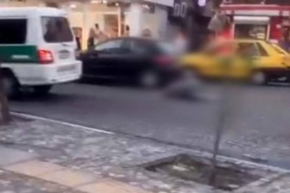 جزئیات ویدیو پرت شدن یک زن از ون گشت ارشاد/ پلیس گیلان: زن پرتاب نشد آویزان شده بود، افتاد
