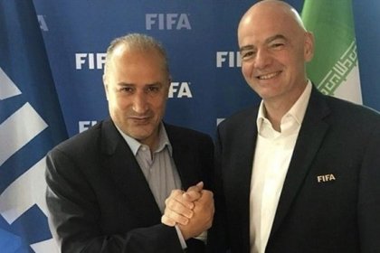 دیدار رئیس فدراسیون فوتبال ایران با اینفانتینو