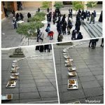 رها کردن سینی‌های غذا در سلف دانشگاه تهران
