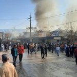 آتش گرفتن ۳۶ مغازه در بازار قائمیه فارس