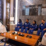 فضانوردان سعودی با محمد بن سلمان دیدار کردند