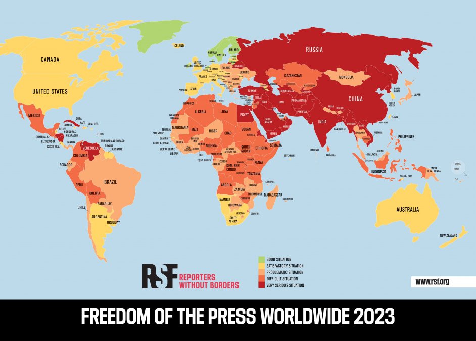 گزارشگران بدون مرز: ایران در قعر فهرست آزادی رسانه‌ها