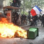 تظاهرات روز جهانی کارگر در فرانسه تقریبا ۱۰۸ پلیس مجروح و ۲۹۱ نفر بازداشت شدند