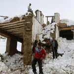 رانش زمین ناشی از برف در افغانستان