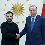 اردوغان از زلنسکی در کاخ ریاست جمهوری ترکیه استقبال کرد