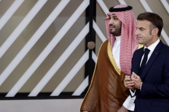 مکرون در افتتاحیه دفتر جدید صندوق سرمایه‌گذاری سعودی حضور پیدا کرد