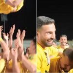 بازیکن تیم فرد البرز در جشن صعود درخواست خواستگاری کرد