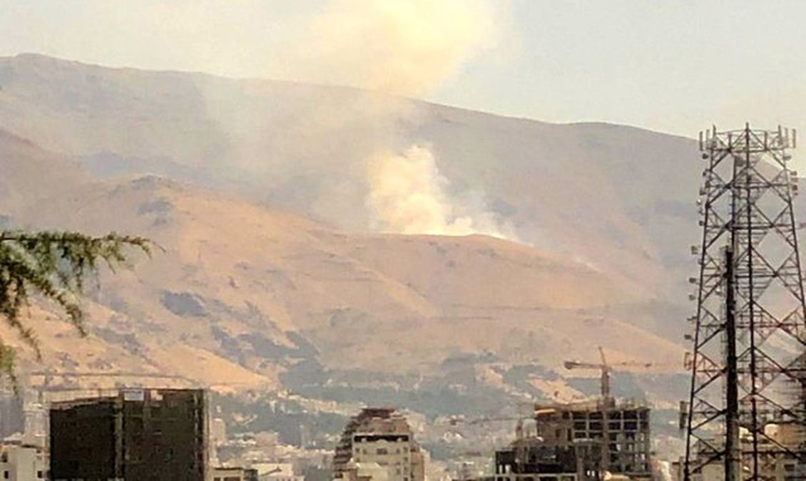 مشاهده دود در کوه های شمال تهران