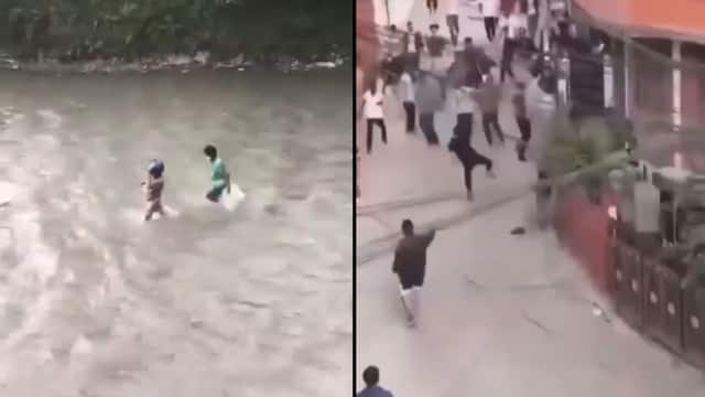 مردم نپال وزیر دارایی این کشور را در رودخانه مورد ضرب و شتم قرار دادند