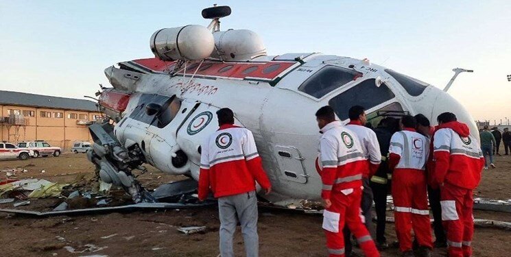 هلیکوپتر امدادی هلالاحمر در اشترانکوه دچار سانحه شد