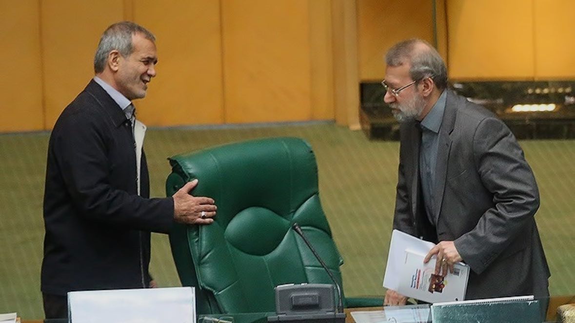 علی لاریجانی رئیس و پزشکیان سخنگوی دولت